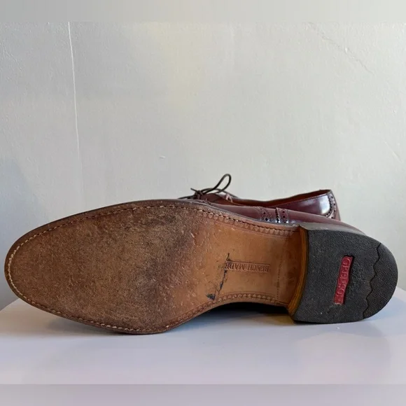 Vintage Royal Windsor by Grenson Leather Oxfords Wing Tip Brogue Style,  10.5 D - Picture 8 of 10